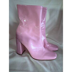 STEVE MADDEN PatentLeather LYNDEN SquareToe Booties 7.5